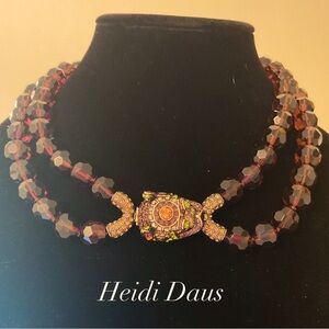 #110 Heidi Daus Glittering Guardian Fu Dog Necklace